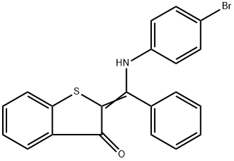 2-[(4-bromoanilino)(phenyl)methylene]-1-benzothiophen-3(2H)-one Struktur