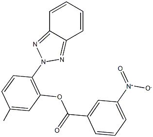 2-(2H-1,2,3-benzotriazol-2-yl)-5-methylphenyl 3-nitrobenzoate Struktur