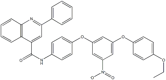 N-(4-{3-(4-ethoxyphenoxy)-5-nitrophenoxy}phenyl)-2-phenyl-4-quinolinecarboxamide Struktur