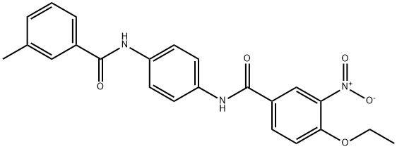 4-ethoxy-3-nitro-N-{4-[(3-methylbenzoyl)amino]phenyl}benzamide Struktur