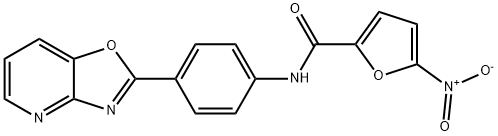 5-nitro-N-(4-[1,3]oxazolo[4,5-b]pyridin-2-ylphenyl)-2-furamide Struktur