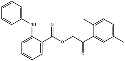 2-(2,5-dimethylphenyl)-2-oxoethyl 2-anilinobenzoate Struktur