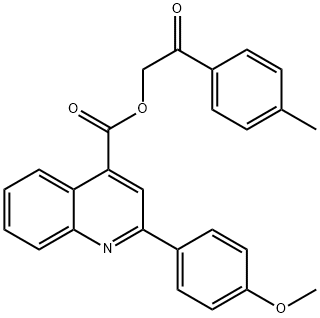 2-(4-methylphenyl)-2-oxoethyl 2-(4-methoxyphenyl)-4-quinolinecarboxylate Struktur