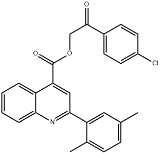 2-(4-chlorophenyl)-2-oxoethyl 2-(2,5-dimethylphenyl)-4-quinolinecarboxylate Struktur