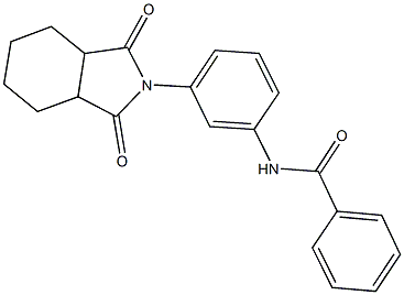 N-[3-(1,3-dioxooctahydro-2H-isoindol-2-yl)phenyl]benzamide Struktur