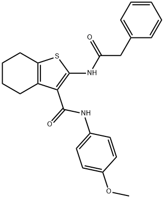 N-(4-methoxyphenyl)-2-[(phenylacetyl)amino]-4,5,6,7-tetrahydro-1-benzothiophene-3-carboxamide Struktur