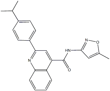 2-(4-isopropylphenyl)-N-(5-methyl-3-isoxazolyl)-4-quinolinecarboxamide Struktur