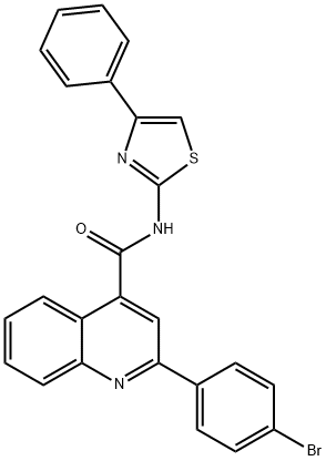 2-(4-bromophenyl)-N-(4-phenyl-1,3-thiazol-2-yl)-4-quinolinecarboxamide Struktur