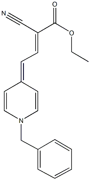 ethyl 4-(1-benzyl-4(1H)-pyridinylidene)-2-cyano-2-butenoate Struktur