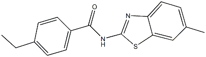 4-ethyl-N-(6-methyl-1,3-benzothiazol-2-yl)benzamide Struktur