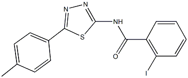 2-iodo-N-[5-(4-methylphenyl)-1,3,4-thiadiazol-2-yl]benzamide Struktur