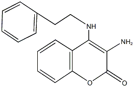 3-amino-4-[(2-phenylethyl)amino]-2H-chromen-2-one Struktur