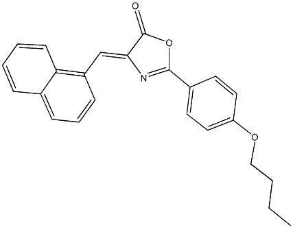 2-(4-butoxyphenyl)-4-(1-naphthylmethylene)-1,3-oxazol-5(4H)-one Struktur