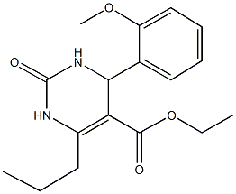 ethyl 4-(2-methoxyphenyl)-2-oxo-6-propyl-1,2,3,4-tetrahydro-5-pyrimidinecarboxylate Struktur