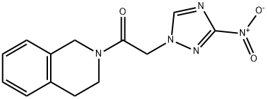 2-({3-nitro-1H-1,2,4-triazol-1-yl}acetyl)-1,2,3,4-tetrahydroisoquinoline Struktur