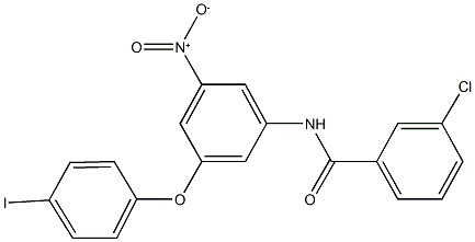 3-chloro-N-[3-nitro-5-(4-iodophenoxy)phenyl]benzamide Struktur