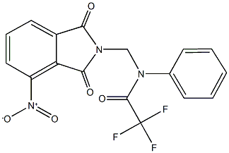 2,2,2-trifluoro-N-({4-nitro-1,3-dioxo-1,3-dihydro-2H-isoindol-2-yl}methyl)-N-phenylacetamide Struktur