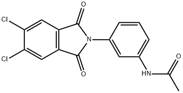 N-[3-(5,6-dichloro-1,3-dioxo-1,3-dihydro-2H-isoindol-2-yl)phenyl]acetamide Struktur