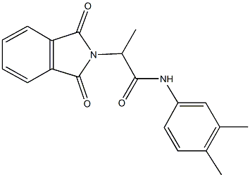 N-(3,4-dimethylphenyl)-2-(1,3-dioxo-1,3-dihydro-2H-isoindol-2-yl)propanamide Struktur