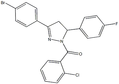 3-(4-bromophenyl)-1-(2-chlorobenzoyl)-5-(4-fluorophenyl)-4,5-dihydro-1H-pyrazole Struktur