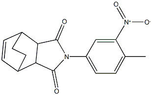 4-{3-nitro-4-methylphenyl}-4-azatricyclo[5.2.2.0~2,6~]undec-8-ene-3,5-dione Struktur