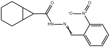 N'-{2-nitrobenzylidene}bicyclo[4.1.0]heptane-7-carbohydrazide Struktur