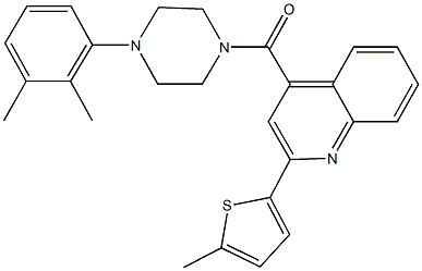 4-{[4-(2,3-dimethylphenyl)-1-piperazinyl]carbonyl}-2-(5-methyl-2-thienyl)quinoline Struktur