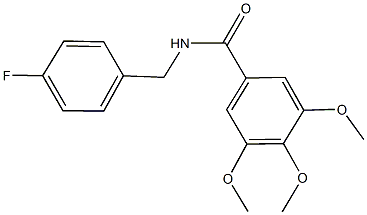 N-(4-fluorobenzyl)-3,4,5-trimethoxybenzamide Struktur