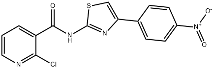 2-chloro-N-(4-{4-nitrophenyl}-1,3-thiazol-2-yl)nicotinamide Struktur