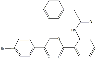 2-(4-bromophenyl)-2-oxoethyl 2-[(phenylacetyl)amino]benzoate Struktur