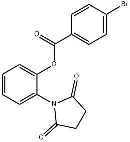 2-(2,5-dioxo-1-pyrrolidinyl)phenyl 4-bromobenzoate Struktur