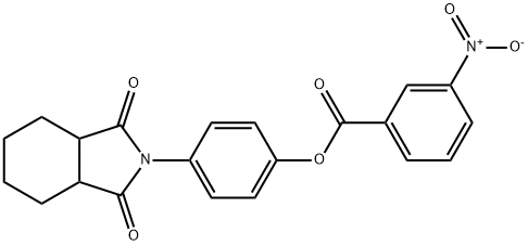 4-(1,3-dioxooctahydro-2H-isoindol-2-yl)phenyl 3-nitrobenzoate Struktur