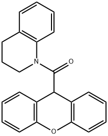 1-(9H-xanthen-9-ylcarbonyl)-1,2,3,4-tetrahydroquinoline Struktur