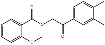 2-(3,4-dimethylphenyl)-2-oxoethyl 2-methoxybenzoate Struktur