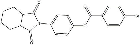 4-(1,3-dioxooctahydro-2H-isoindol-2-yl)phenyl 4-bromobenzoate Struktur