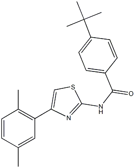 4-tert-butyl-N-[4-(2,5-dimethylphenyl)-1,3-thiazol-2-yl]benzamide Struktur