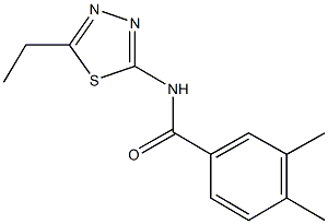 N-(5-ethyl-1,3,4-thiadiazol-2-yl)-3,4-dimethylbenzamide Struktur