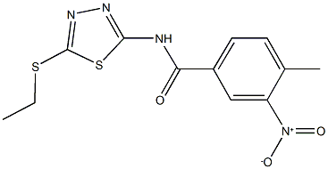 N-[5-(ethylsulfanyl)-1,3,4-thiadiazol-2-yl]-3-nitro-4-methylbenzamide Struktur