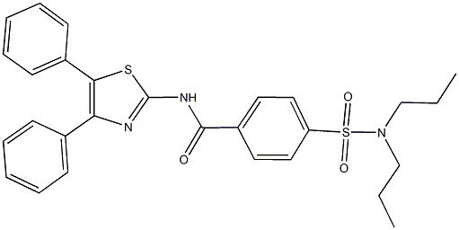 N-(4,5-diphenyl-1,3-thiazol-2-yl)-4-[(dipropylamino)sulfonyl]benzamide Struktur