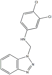 N-(1H-1,2,3-benzotriazol-1-ylmethyl)-3,4-dichloroaniline Struktur