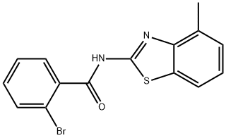 2-bromo-N-(4-methyl-1,3-benzothiazol-2-yl)benzamide Struktur