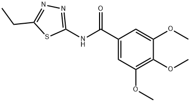 N-(5-ethyl-1,3,4-thiadiazol-2-yl)-3,4,5-trimethoxybenzamide Struktur