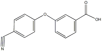 3-(4-cyanophenoxy)benzoic acid Struktur