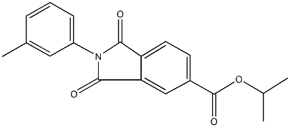 isopropyl 2-(3-methylphenyl)-1,3-dioxoisoindoline-5-carboxylate Struktur