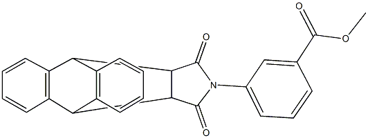 methyl 3-(16,18-dioxo-17-azapentacyclo[6.6.5.0~2,7~.0~9,14~.0~15,19~]nonadeca-2,4,6,9,11,13-hexaen-17-yl)benzoate Struktur