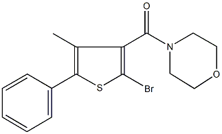 4-[(2-bromo-4-methyl-5-phenyl-3-thienyl)carbonyl]morpholine Struktur