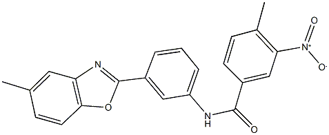 3-nitro-4-methyl-N-[3-(5-methyl-1,3-benzoxazol-2-yl)phenyl]benzamide Struktur