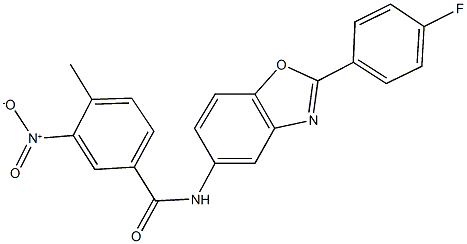 N-[2-(4-fluorophenyl)-1,3-benzoxazol-5-yl]-3-nitro-4-methylbenzamide Struktur