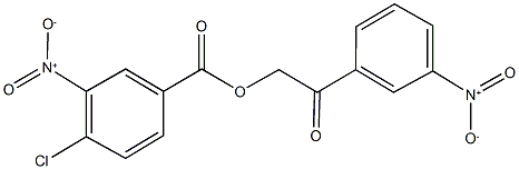 2-{3-nitrophenyl}-2-oxoethyl 4-chloro-3-nitrobenzoate Struktur