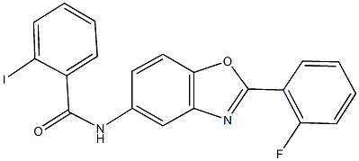 N-[2-(2-fluorophenyl)-1,3-benzoxazol-5-yl]-2-iodobenzamide Struktur